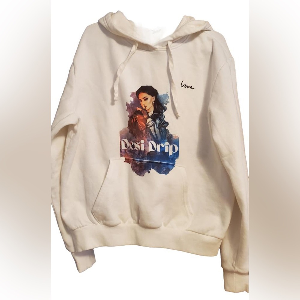 Desi Drip Customized White Hoodie